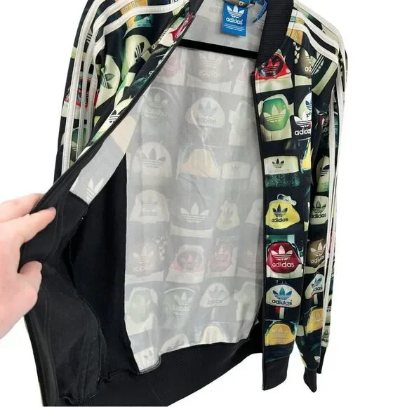 Adidas Vintage Mens 90's Print Superstar AOP Track Top Jersey Jacket Size Small - Picture 9 of 16